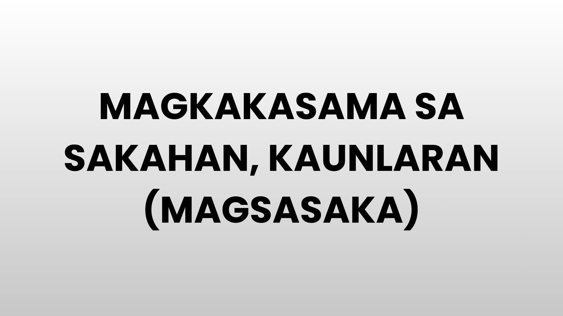 COMELEC - MAGSASAKA